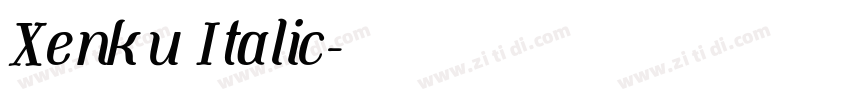 Xenku Italic字体转换 Xenku Italic字体转换